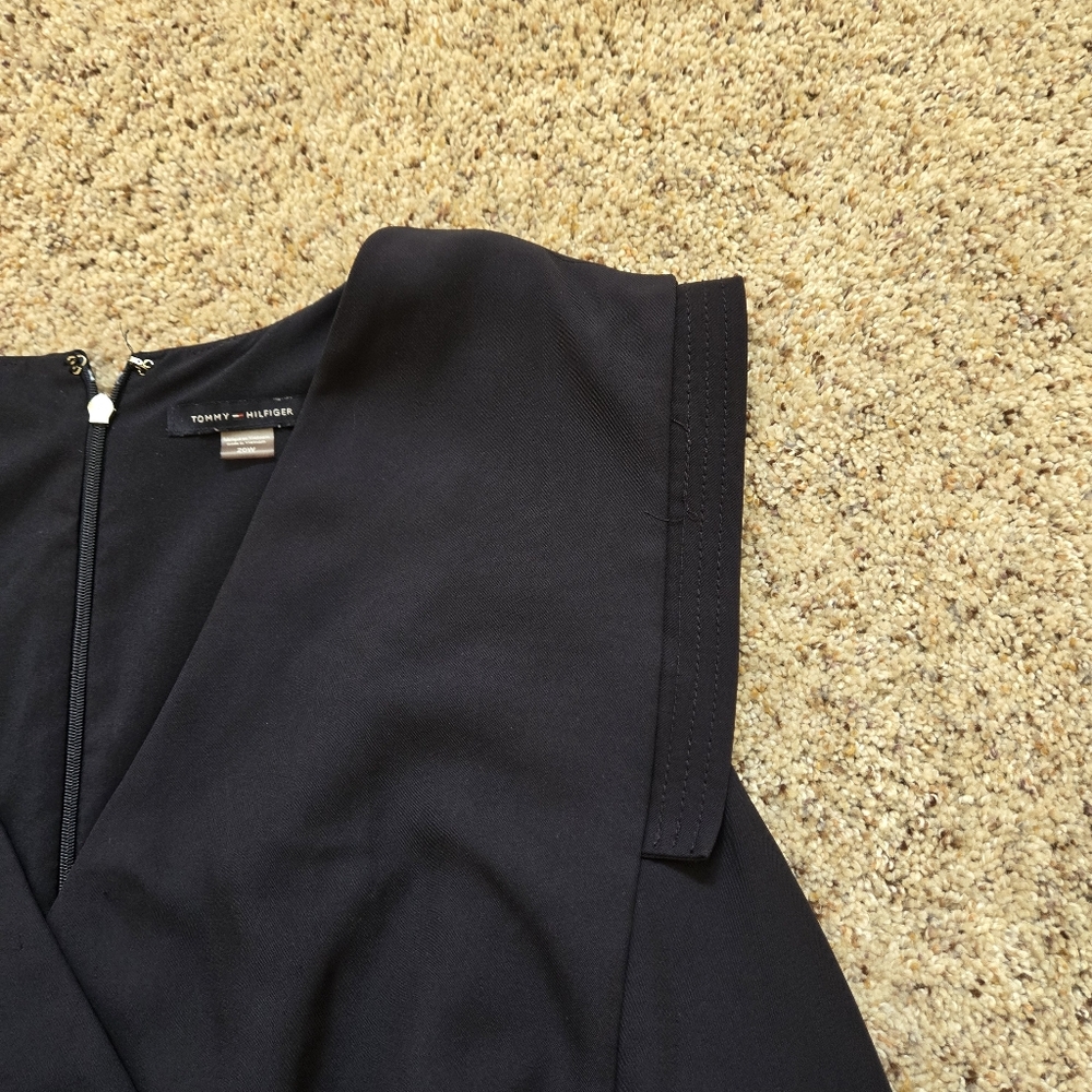 Tommy Hilfiger Navy Blue Faux Wrap Dress Size 20W - Picture 8 of 13